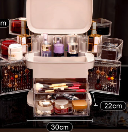 LED LIGHT MAKEUP STORAGE BOX&MIRROR