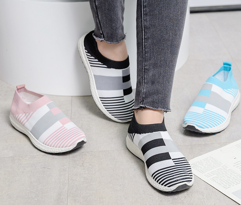 Fashion casual splicig transpirable punto elásticos sanakers