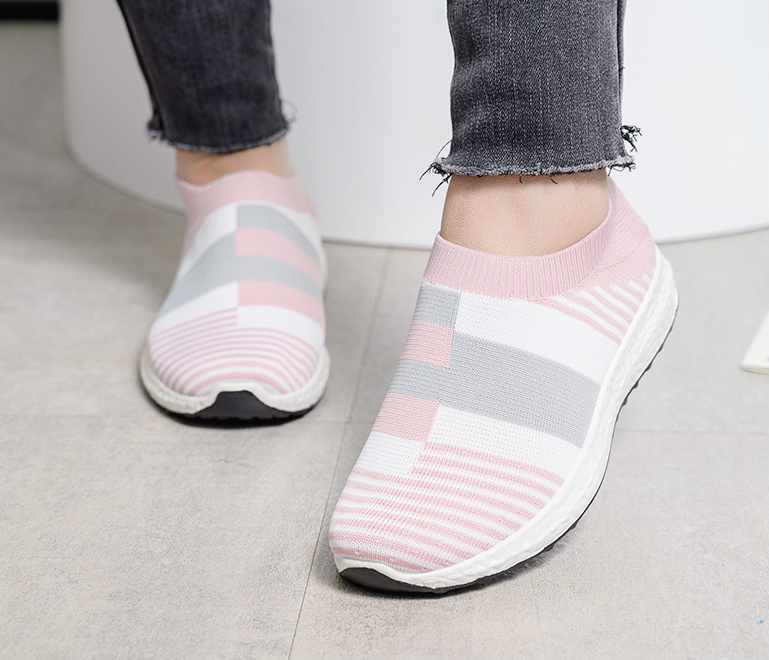 Fashion casual splicig transpirable punto elásticos sanakers