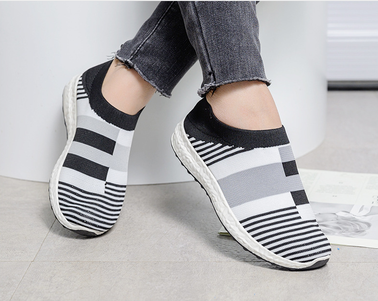 Fashion casual splicig transpirable punto elásticos sanakers