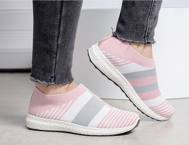 Fashion casual splicig transpirable punto elásticos sanakers