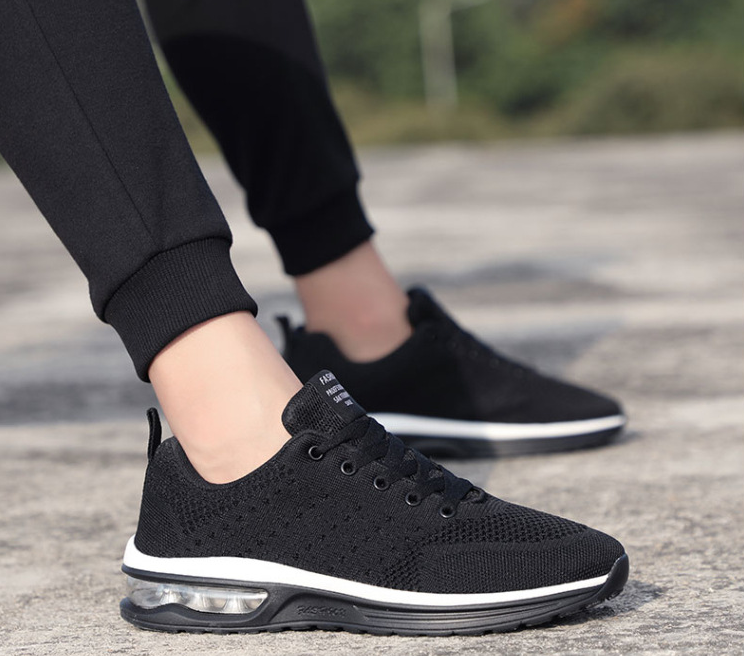 Zapatillas de tenis de plataforma de cojín de aire transpirable populares para hombre y mujer
