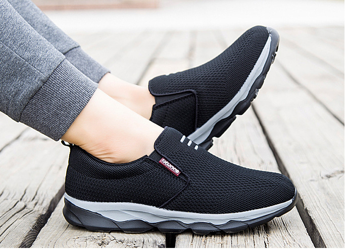 Zapatillas de tenis de plataforma de cojín de aire transpirable para mujer