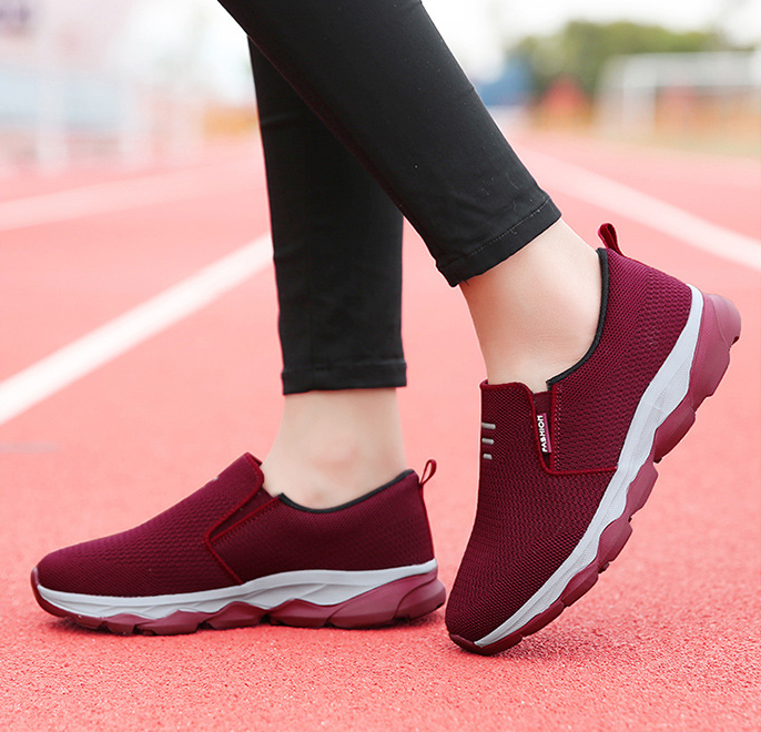 Zapatillas de tenis de plataforma de cojín de aire transpirable para mujer