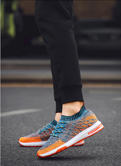 Zapatillas de moda versión coreana casual hombre plantilla cojín de aire running. - MXbueno