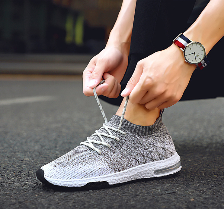 Zapatillas de moda versión coreana casual hombre plantilla cojín de aire running. - MXbueno