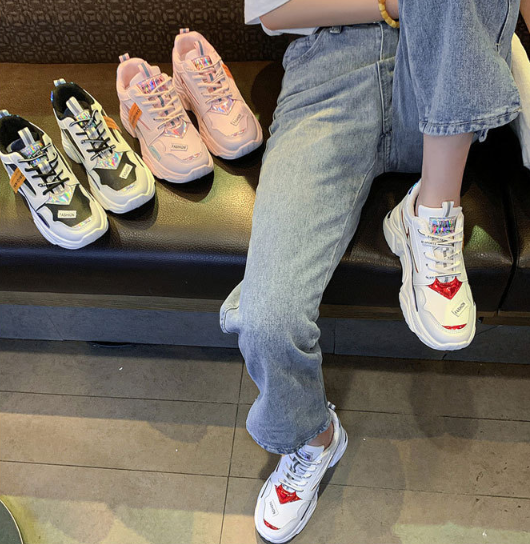 Sneaker mujer 2020 caída nuevo fondo grueso - MXbueno