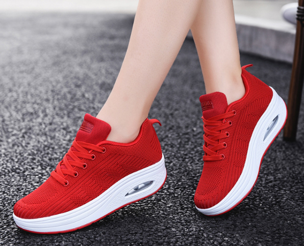 Zapatos de mujer otoño verano fly-weaving transpirable running - MXbueno