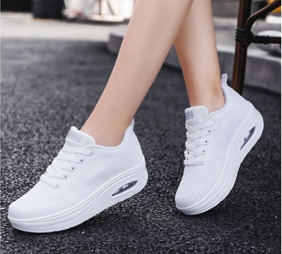 Zapatos de mujer otoño verano fly-weaving transpirable running - MXbueno