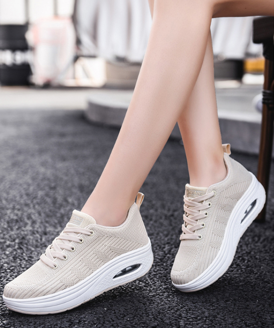 Zapatos de mujer otoño verano fly-weaving transpirable running - MXbueno