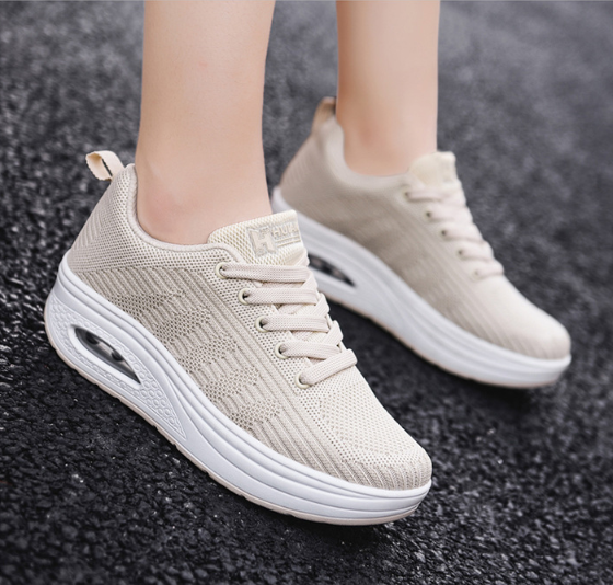 Zapatos de mujer otoño verano fly-weaving transpirable running - MXbueno