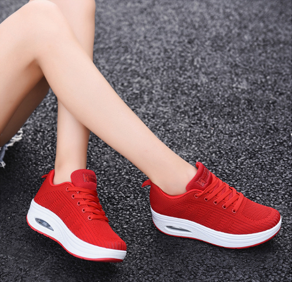 Zapatos de mujer otoño verano fly-weaving transpirable running - MXbueno