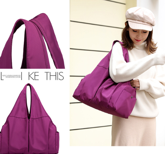 Bolso de hombro de las señoras elegante bolsa de tela de nylon impermeable casual - MXbueno