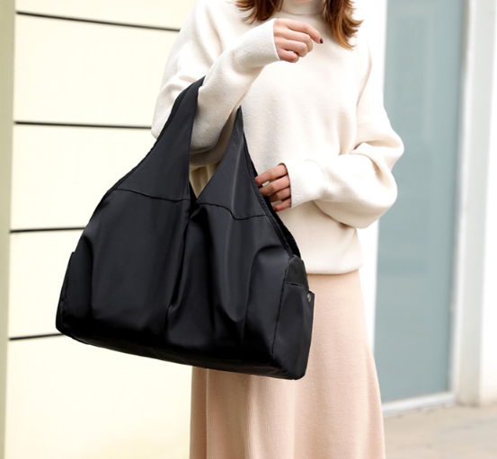 Bolso de hombro de las señoras elegante bolsa de tela de nylon impermeable casual - MXbueno