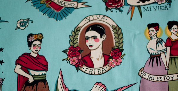 Tejidos literarios vintage telas de ropa serie pintora mexicana(PUEDE USAR COMO LO QUE QUIERAS) - MXbueno