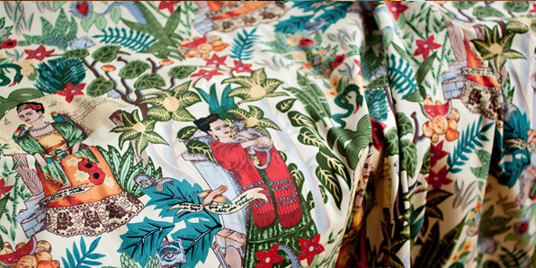 Tejidos literarios vintage telas de ropa serie pintora mexicana(PUEDE USAR COMO LO QUE QUIERAS) - MXbueno