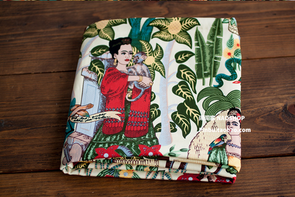 Tejidos literarios vintage telas de ropa serie pintora mexicana(PUEDE USAR COMO LO QUE QUIERAS) - MXbueno