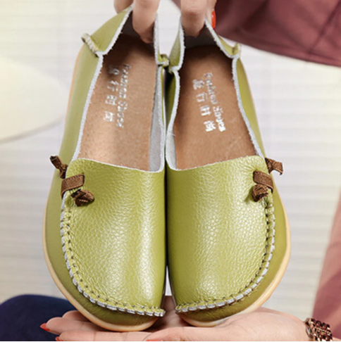 Mocasines planos de color puro de gran tamaño, suave y multidireccional - MXbueno