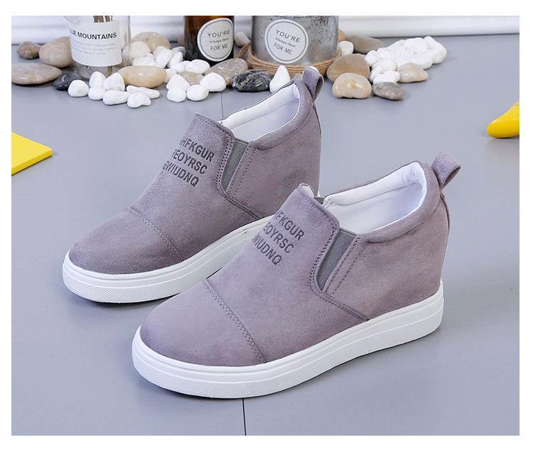 Zapatillas casuales con estampado de letras de ante - MXbueno