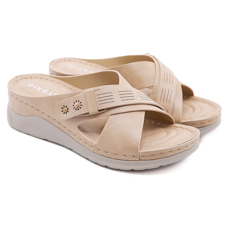 [W-Zapato] Fascitis Plantar Cómoda El Arco Del Pie Apoya Las Sandalias En Forma De Cuña De Las Mujeres