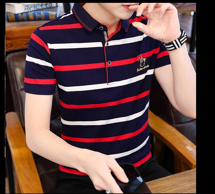 Polo de verano camiseta juvenil cuello de manga corta casual - MXbueno