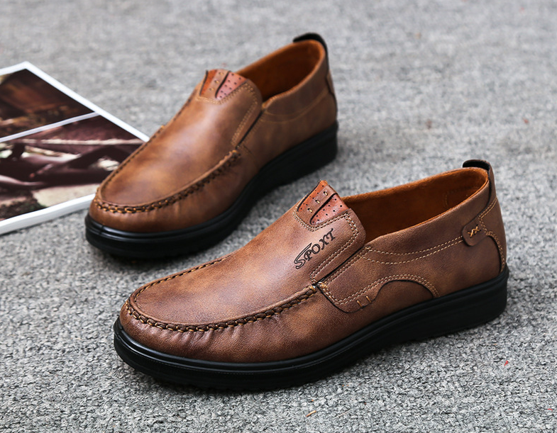 Zapatos casuales de color retro con suela blanda de talla grande para hombres - MXbueno