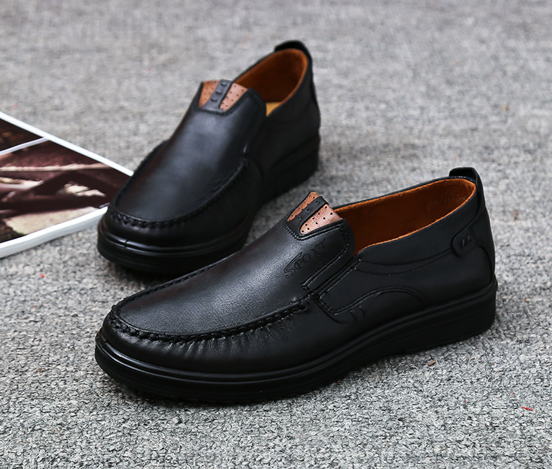 Zapatos casuales de color retro con suela blanda de talla grande para hombres - MXbueno