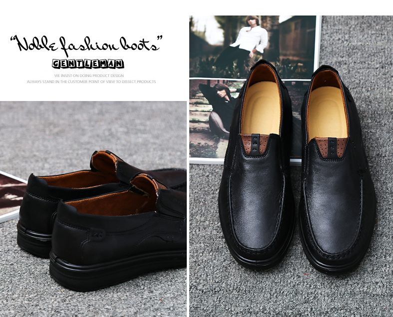 Zapatos casuales de color retro con suela blanda de talla grande para hombres - MXbueno