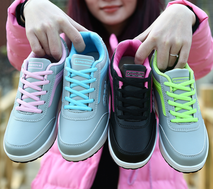 Casual Color Matching Running Platform Lace Up Zapatos Deportivos - MXbueno