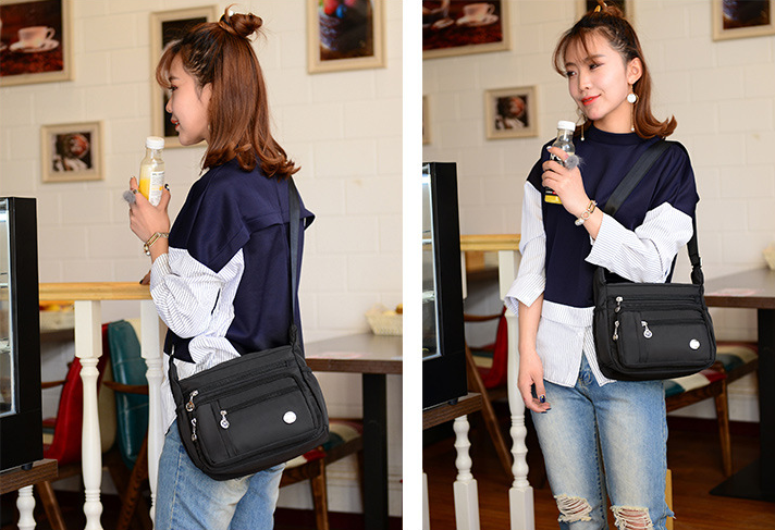 Bolso bandolera deportivo ligero impermeable de nylón para mujeres - MXbueno