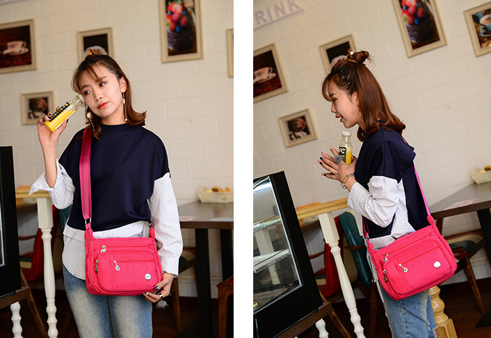 Bolso bandolera deportivo ligero impermeable de nylón para mujeres - MXbueno