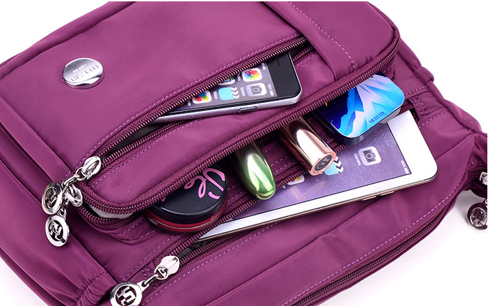 Bolso bandolera deportivo ligero impermeable de nylón para mujeres - MXbueno