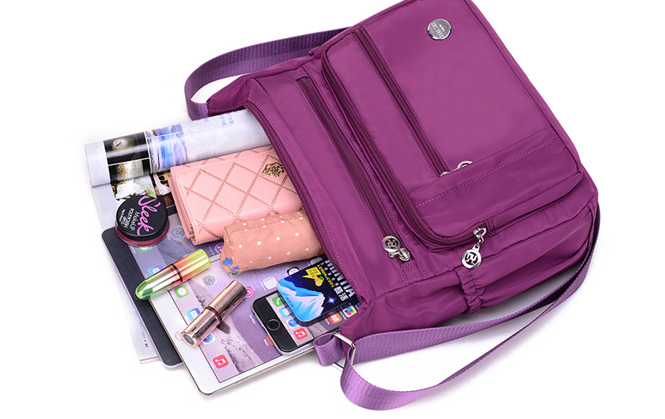 Bolso bandolera deportivo ligero impermeable de nylón para mujeres - MXbueno