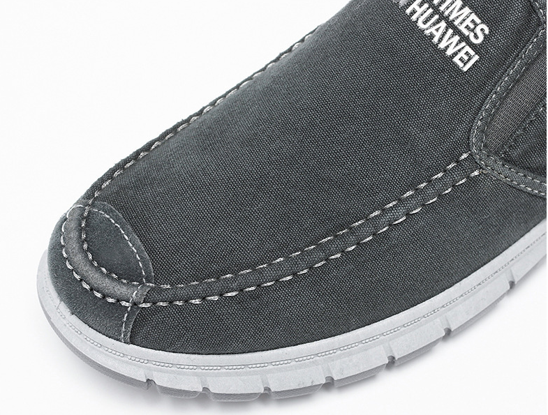 Hombre Comfy Soft Sole Casaul Zapatos de lona transpirables sin cordones - MXbueno