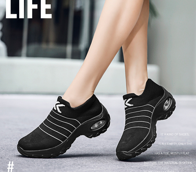 Zapatos deportivos casuales acolchada de punto transpirable - MXbueno