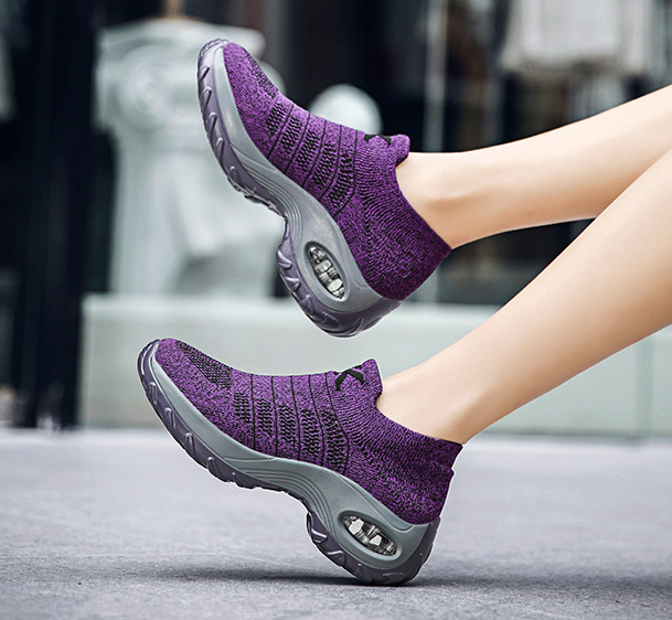 Zapatos deportivos casuales acolchada de punto transpirable - MXbueno