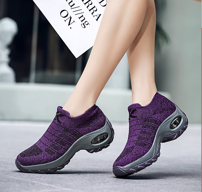 Zapatos deportivos casuales acolchada de punto transpirable - MXbueno