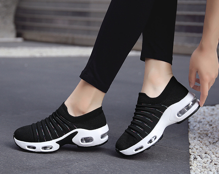 Mujer Letra Patrón Zapatillas de deporte casuales deportivas de tela transpirables - MXbueno