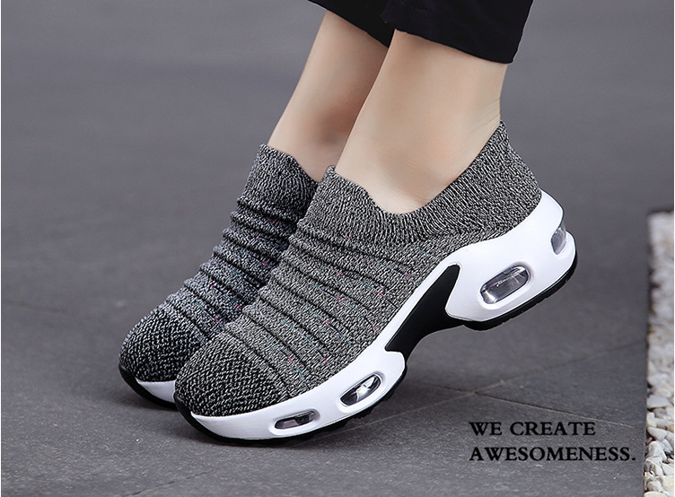 Mujer Letra Patrón Zapatillas de deporte casuales deportivas de tela transpirables - MXbueno