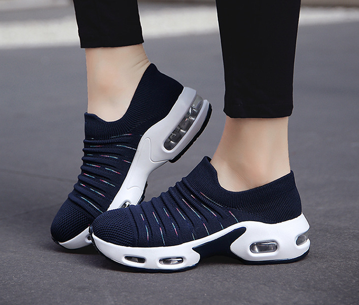 Mujer Letra Patrón Zapatillas de deporte casuales deportivas de tela transpirables - MXbueno