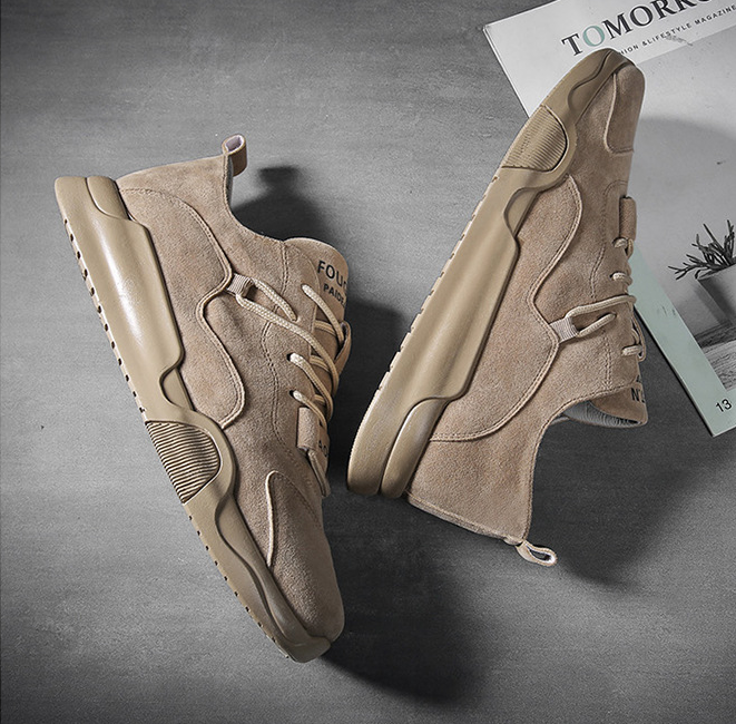 Zapatos casuales deportivos elegantes antideslizantes de gamuza sintética para hombres - MXbueno