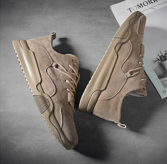 Zapatos casuales deportivos elegantes antideslizantes de gamuza sintética para hombres - MXbueno