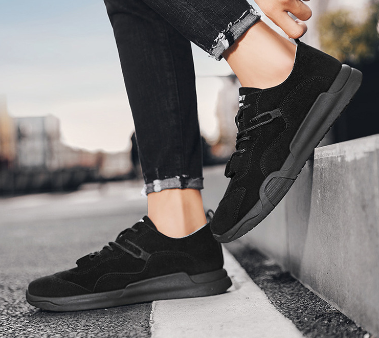 Zapatos casuales deportivos elegantes antideslizantes de gamuza sintética para hombres - MXbueno