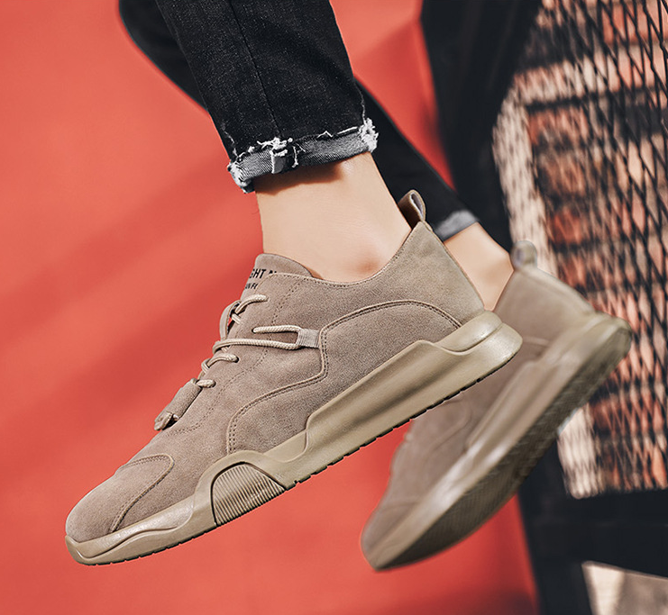 Zapatos casuales deportivos elegantes antideslizantes de gamuza sintética para hombres - MXbueno