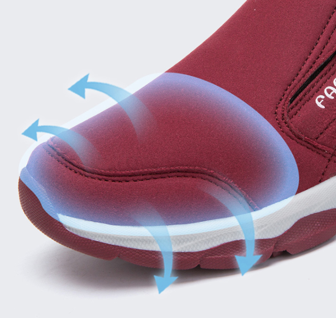 Zapatos de senderismo para caminar antideslizantes de cuero de microfibra para mujer - MXbueno