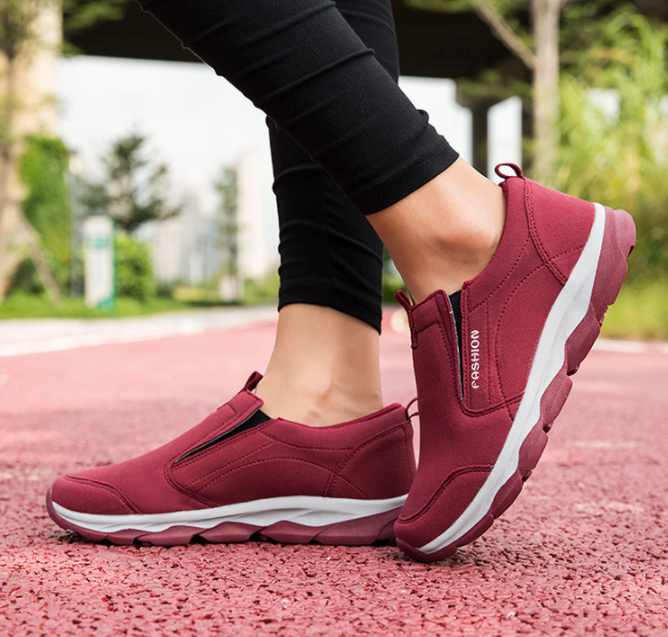 Zapatos de senderismo para caminar antideslizantes de cuero de microfibra para mujer - MXbueno