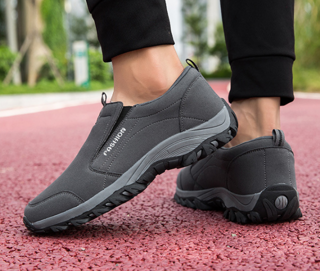 Zapatos de senderismo para caminar antideslizantes de cuero de microfibra para mujer - MXbueno