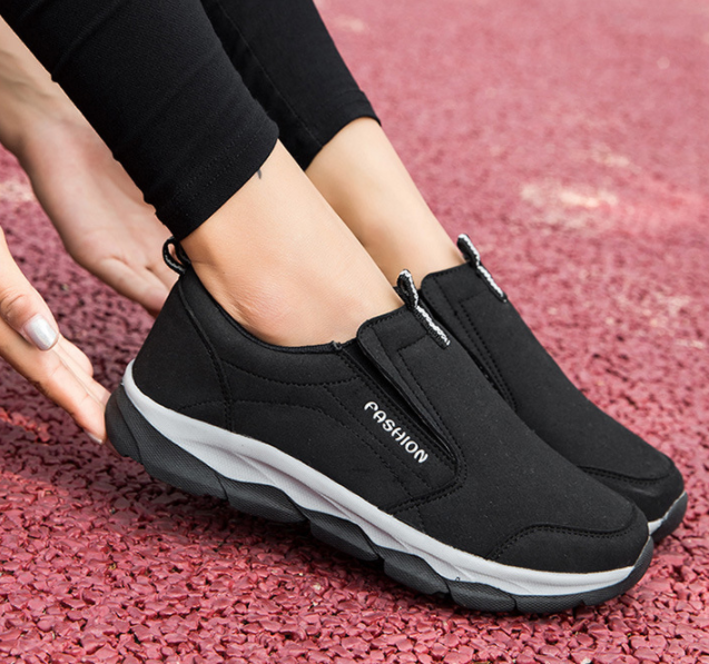 Zapatos de senderismo para caminar antideslizantes de cuero de microfibra para mujer - MXbueno