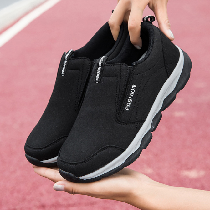 Zapatos de senderismo para caminar antideslizantes de cuero de microfibra para mujer - MXbueno