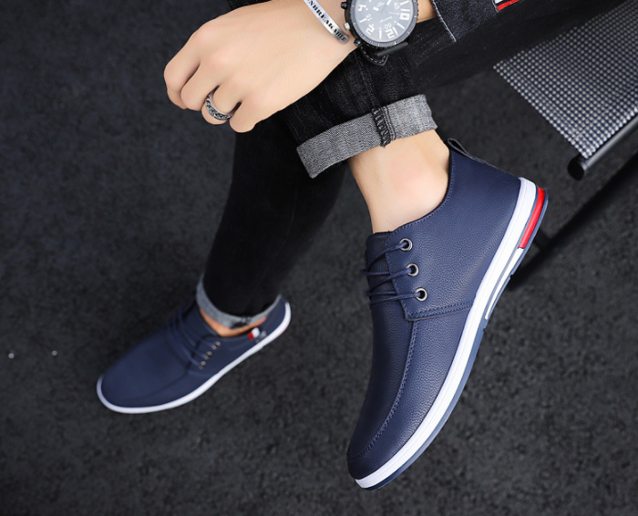 Mocasines de cuero de microfibra antideslizantes para hombres Soft Suela Mocasines casuales - MXbueno